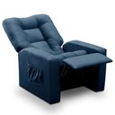 Ver imagem 4 de Poltrona Do Papai Reclinável Irlanda Suede Azul Madelina Decor