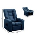 Ver imagem 2 de Poltrona Do Papai Reclinável Irlanda Suede Azul Madelina Decor