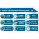 Ver imagem 2 de Cama Box Baú King: Colchão Molas Bonnel Castor System Class One Face + Base CRC Suede Clean(