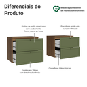 Ver imagem 5 de Rack para TV até 70 Polegadas 160cm 4 Gavetas Rustic/Verde Vik Madesa 04