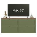 Ver imagem 7 de Rack para TV até 70 Polegadas 160cm 4 Gavetas Rustic/Verde Vik Madesa 04