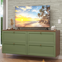 Ver imagem 1 de Rack para TV até 70 Polegadas 160cm 4 Gavetas Rustic/Verde Vik Madesa 04