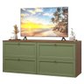 Rack para Tv até 70 Polegadas 160cm 4 Gavetas Rustic/verde Vik Madesa 04 - 2