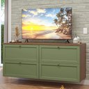Ver imagem 1 de Rack para Tv até 70 Polegadas 160cm 4 Gavetas Rustic/verde Vik Madesa 04