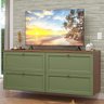 Rack para Tv até 70 Polegadas 160cm 4 Gavetas Rustic/verde Vik Madesa 04 - 1