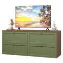 Ver imagem 3 de Rack para TV até 70 Polegadas 160cm 4 Gavetas Rustic/Verde Vik Madesa 04