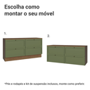 Ver imagem 6 de Rack para TV até 70 Polegadas 160cm 4 Gavetas Rustic/Verde Vik Madesa 04
