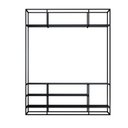 Ver imagem 4 de Estante Home para TV Moderna Estilo Industrial Silver 150x40x200 Cor mdf Preto