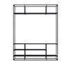 Estante Home para TV Moderna Estilo Industrial Silver 150x40x200 Cor mdf Preto - 4