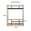 Ver imagem 5 de Estante Home para TV Moderna Estilo Industrial Silver 150x40x200 Cor mdf Preto