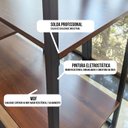 Ver imagem 6 de Estante Home para TV Moderna Estilo Industrial Silver 150x40x200 Cor mdf Preto