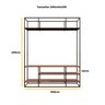 Estante Home para TV Moderna Estilo Industrial Silver 200x40x200 Cor mdf Preto - 5