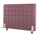 Ver imagem 1 de Cabeceira Cama Box Casal Queen Size Dahlia 160cm com Frame Veludo Rosê - Desk Design