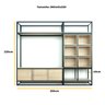 Estante Home para TV Moderna Estilo Industrial Melodic 260x40x220 Cor mdf Preto - 5