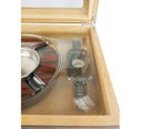 Ver imagem 7 de Caixa Umidora de Charutos Tampa em Vidro Kit com Cinzeiro e Cortador Ebony Set