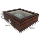 Ver imagem 4 de Caixa Umidora de Charutos Tampa em Vidro Kit com Cinzeiro e Cortador Ebony Set