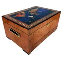 Ver imagem 1 de Caixa Umidificadora de Charutos com Gaveta Design Luxuoso Mapa Mundi