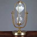 Ver imagem 3 de Ampulheta Decorativa Grande 30 Minutos Areia Branca Rotação Globe 31 cm