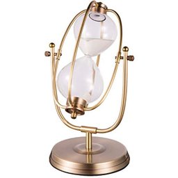 Ampulheta Decorativa Grande 30 Minutos Areia Branca Rotação Globe 31 cm - 1