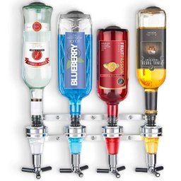 Dispenser de Bebidas Dispensador Dosador De Parede 4 Garrafas - 6