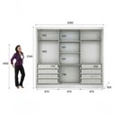 Ver imagem 4 de Guarda Roupa Casal 3 Portas 8 Gavetas - Medelim-branco - Móveis Novo Horizonte