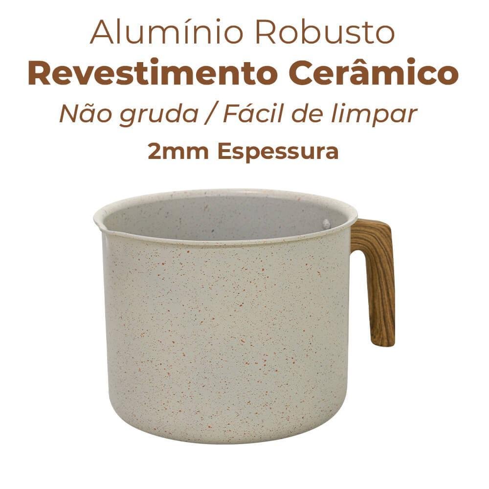 Conjunto de Panelas Antiaderente Revestimento Cerâmica Vanilla Sahara 8 Peças - Casambiente - 5