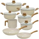 Ver imagem 1 de Conjunto de Panelas Antiaderente Revestimento Cerâmica Vanilla Sahara 8 Peças - Casambiente