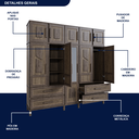 Ver imagem 6 de Guarda-Roupa Casal com Espelho 10 Portas Rio Branco