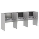 Ver imagem 1 de Mesa de Trabalho Call Center 3 Lugares Tripla Fechada - Cinza