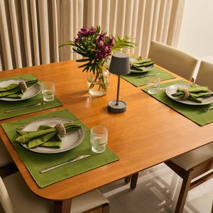 Conjunto Completo Mesa Posta Portina - Verde da Casa Porcelana sem Talheres/copos/taças - 16 Peças