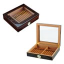 Ver imagem 5 de Caixa Umidora de Charutos Com Higrômetro Externo Tampa em Vidro Zebra Walnut