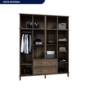 Ver imagem 5 de Guarda-Roupa Solteiro com Espelho 8 Portas 2 Gavetas Rio Branco 