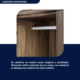 Guarda-Roupa Solteiro com Espelho 8 Portas 2 Gavetas Rio Branco  - 8
