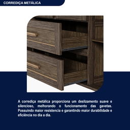Guarda-Roupa Solteiro com Espelho 8 Portas 2 Gavetas Rio Branco  - 9