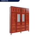 Ver imagem 2 de Guarda-Roupa Solteiro com Espelho 8 Portas 2 Gavetas Rio Branco 