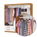Ver imagem 6 de Guarda-roupa Solteiro Denver 6 Portas 6 Gavetas com Espelho Cinamomo/branco - Carioca Móveis