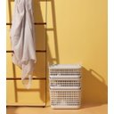 Ver imagem 6 de CAIXA ORGANIZADORA CESTO DE PLÁSTICO EMPILHÁVEL COM TAMPA:Branco/Cinza