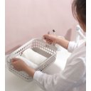 Ver imagem 7 de CAIXA ORGANIZADORA CESTO DE PLÁSTICO EMPILHÁVEL COM TAMPA:Branco/Cinza