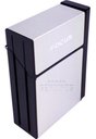Ver imagem 3 de Cigarreira Focus Portátil Com Isqueiro Elétrico USB Recarregável - Prata