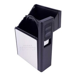 Cigarreira Focus Portátil Com Isqueiro Elétrico USB Recarregável - Prata - 4