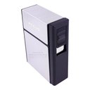 Ver imagem 1 de Cigarreira Focus Portátil Com Isqueiro Elétrico USB Recarregável - Prata