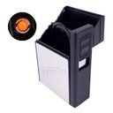 Ver imagem 2 de Cigarreira Focus Portátil Com Isqueiro Elétrico USB Recarregável - Prata