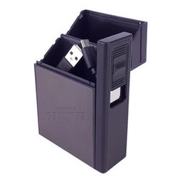 Cigarreira Focus Portátil Com Isqueiro Elétrico USB Recarregável - Chumbo - 4