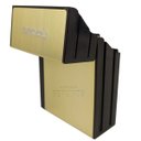 Ver imagem 6 de Cigarreira Focus Portátil com Isqueiro Elétrico Usb Recarregável - Dourada