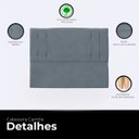 Ver imagem 3 de Cabeceira Casal Cama Box Estofada Camille 140 Cm Veludo