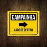 Placa de Sinalização - Campainha Lado de Dentro (27x35) - 1
