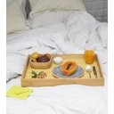 Ver imagem 3 de BANDEJA EM BAMBU RETANGULAR TEXTURA PALHA EXTRA GRANDE