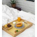 Ver imagem 2 de BANDEJA EM BAMBU RETANGULAR TEXTURA PALHA EXTRA GRANDE