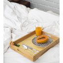 Ver imagem 6 de Bandeja em Bambu Retangular Textura Palha:Bambu Natural