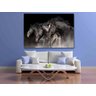 Quadro Decorativo Animais Cavalos Friesian - 200x100 cm - 5